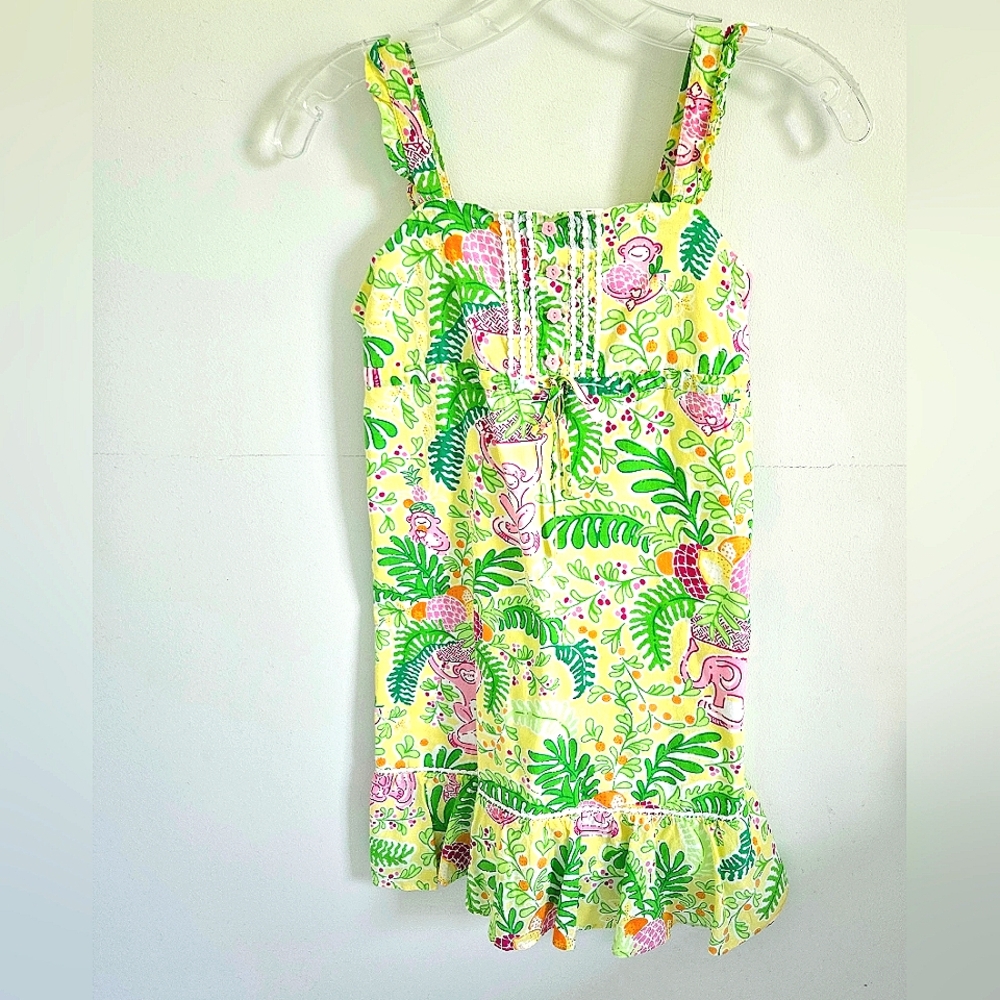 Lilly Pulitzer Girls Yellow Green Sun Dress